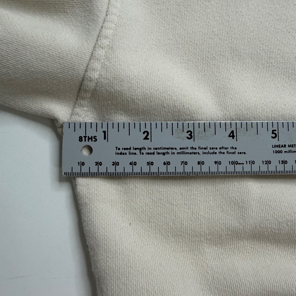 Aerie Sweatshirt Women Small Cream V-Neck Cropped Fleece Pullover Minimalist - Picture 6 of 8